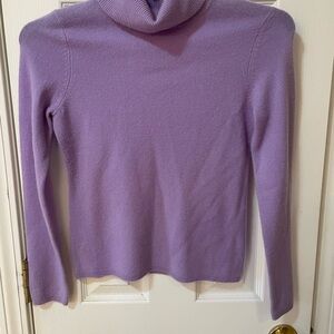 Charter Club 100% Cashmere Turtleneck Sweater XS Lavender 💜